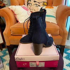 Candies Cachichi Blue Suede Boots